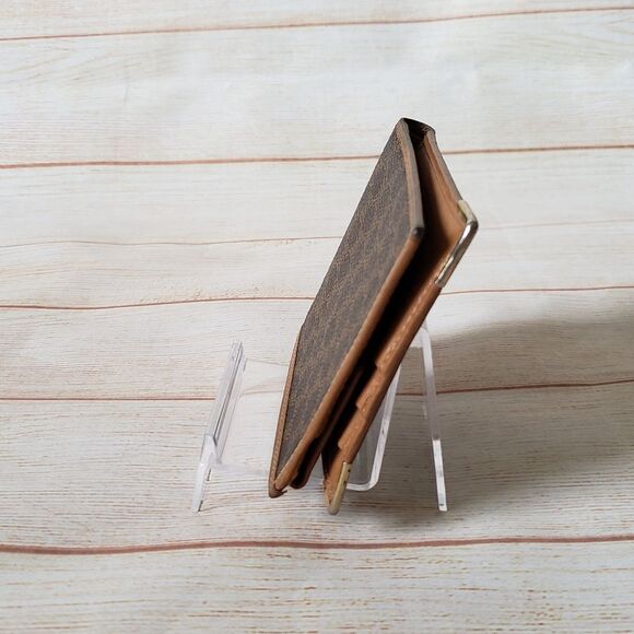 Authentic Celine Paris Macadam Dark Brown Tan Bifold Wallet Unisex Vintage - Picture 2 of 16